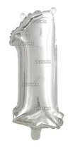 Comprar Globos Metalicos Numero Gigantes 80 Cm Plata Uno 1  Fiesta