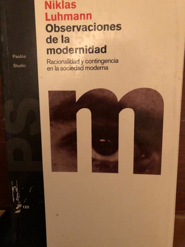 Observaciones De La Modernidad.  Luhmann, Niklas