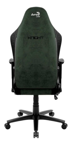 Imagen 3 de 3 de Silla de escritorio AeroCool Knight gamer ergonómica hunter green con tapizado de cuero sintético y gamuza