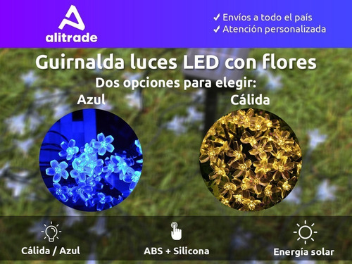 Imagen 2 de 10 de 6,5 Mts Luces Guirnalda Interior/exterior Led Flor
