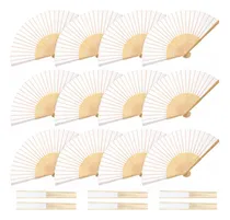 Comprar 50 Piezas Abanicos Blanco Bambu Boda Fiesta Evento Recuerdo