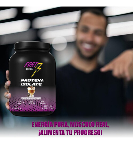 Proteína Isolate Fast 1kg C/u 200 Servicios/varios Sabores Vainilla- Mango