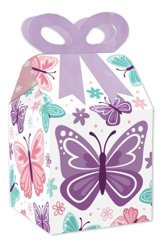 Beautiful Butterfly Estuche Cuadrada Para Baby Shower 12