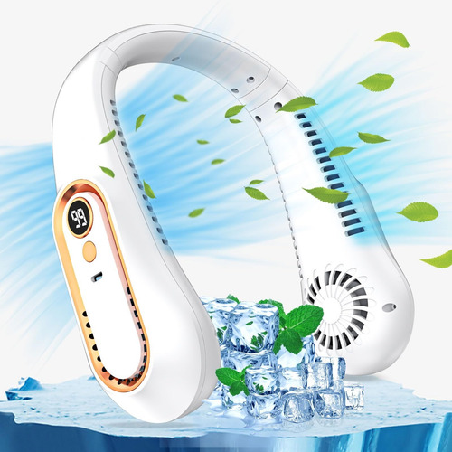 Ventilador De Cuello Portátil Led, Ventilador De Cuello