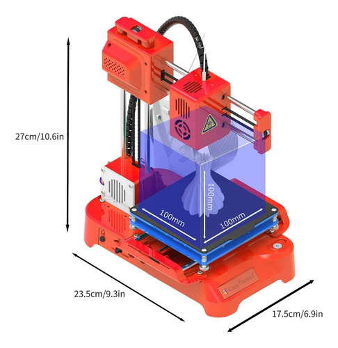 Impresora 3d Para Niños Mini De Escritorio 100x100x100mm
