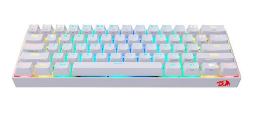 Imagen 2 de 5 de Outlet Teclado Redragon Draconic White K530w-rgb
