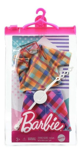 Imagem 2 de 2 de Roupa E Acessório Da Barbie - Conj. Xadrez - Ms