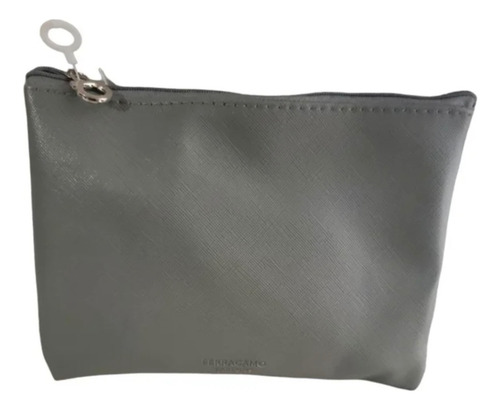 Neceser De Viaje Salvatore Ferragamo Turkish Airlines Gris Oscuro Cuero