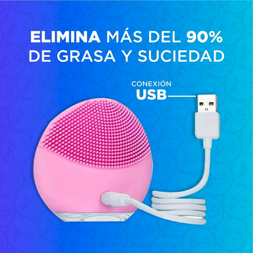 Imagen 5 de 10 de Limpiador Facial Eléctrico Cepillo Masajeador Rostro Maquina