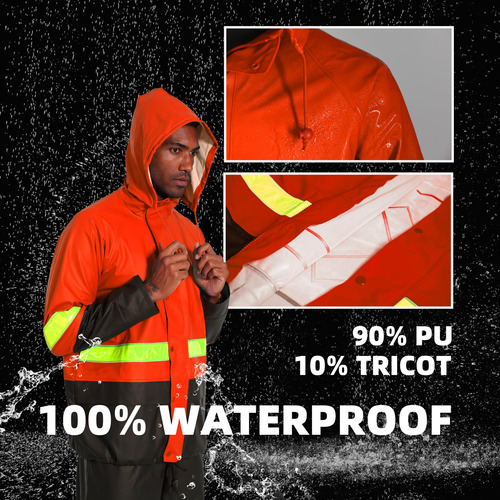 Conjunto De Chaqueta Y Pantalón De Lluvia Impermeable Para
