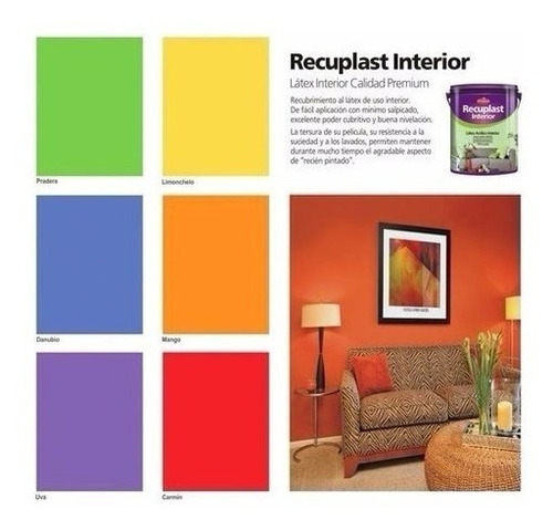 Imagen 2 de 4 de Recuplast Latex Interior Colores - Servicersa