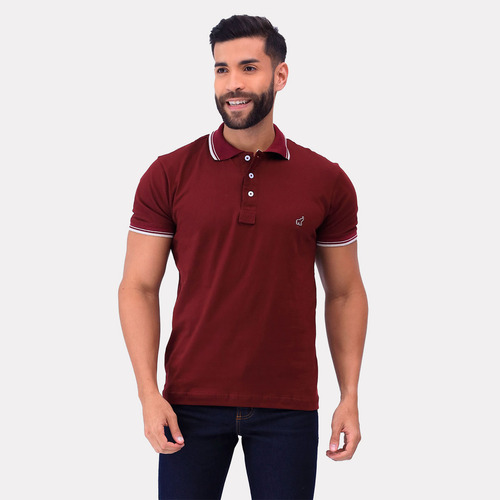 Camisa Gola Polo Masculina Básica Colorida De Algodão