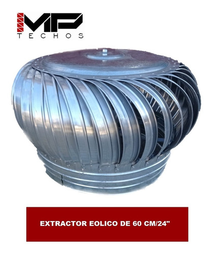 Extractor Eólico Ø 60 Cm De Alumc/ Rulemanes Zingueria 