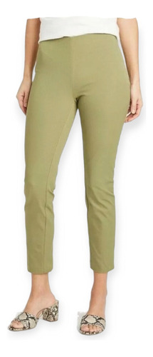 Pantalon De Vestir Tobillero Stretch Mujer Talla Extra