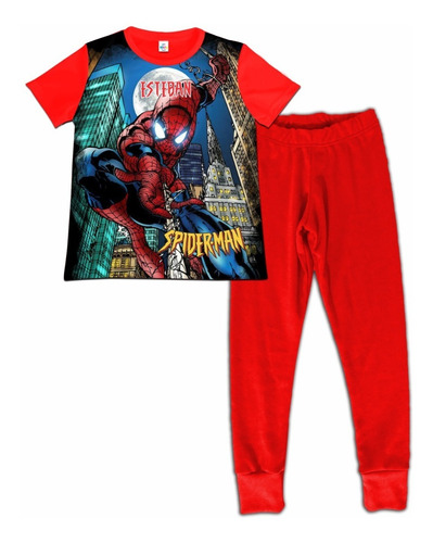 Pijama Niño Manga Corta Spiderman Hombre Araña