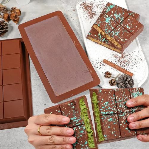 Molde Barras De Chocolate De Silicone - Molde De Gelo Para C
