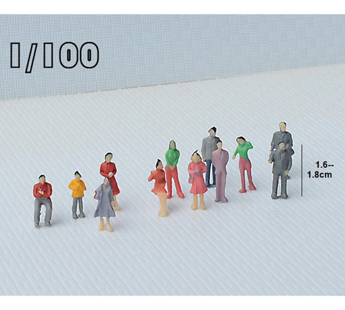 3 X 1/50 Figuras De Personas De Plástico Muñeca 100 Piezas