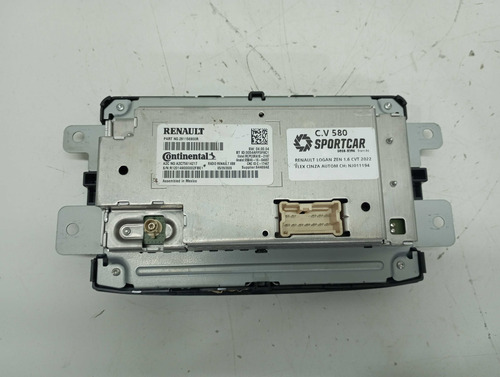 Rádio Som Bluetooth Usb Renault Logan 2022 50272 (Usado)