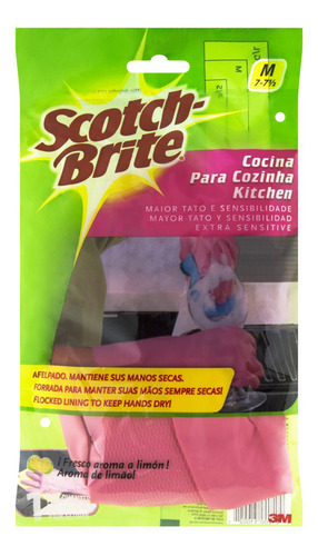 Luva para Cozinha Limão Rosa Scotch-Brite M