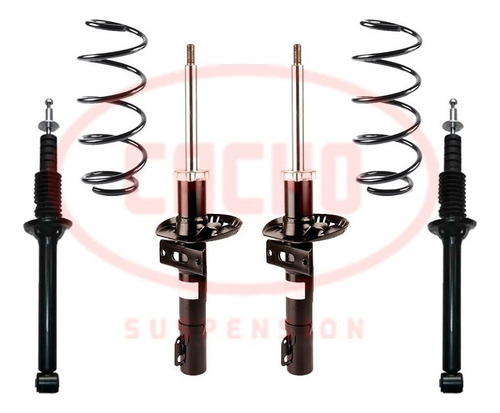 Kit 4 Amortiguadores P/ Vw Gol Trend Con Espirales Delantero