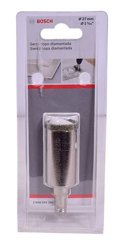 Serra Copo Bosch 27mm Diamantada Com Haste