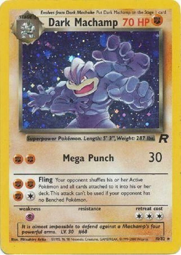 Dark Machamp 10/82 Holo Raro Pokemon Tcg