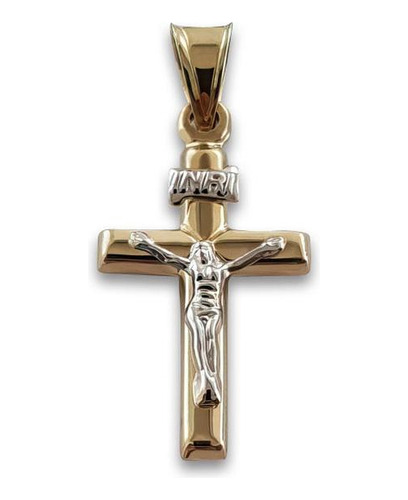 Dije Cristo Liso Oro Sólido 14k 2.6 Cm