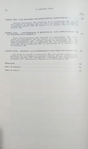 Libro La Angustia Vital - J J L Lopez Ibor - Psiquiatría (Usado)