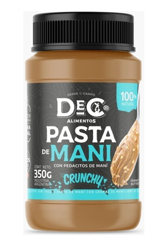 Pasta De Maní Crunchy X350gr Desde El Campo