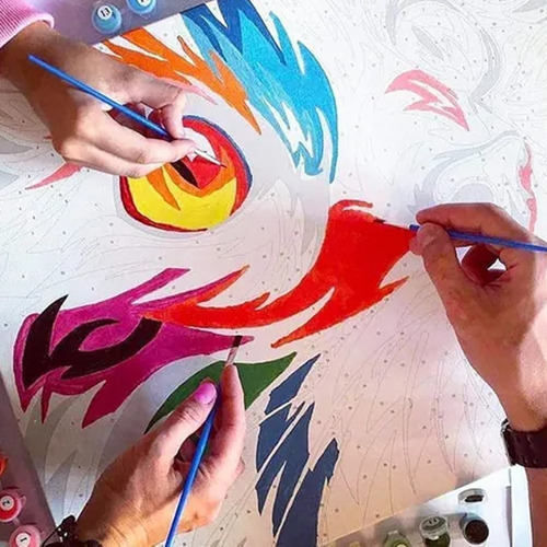 Imagem 4 de 7 de Pintura Numerada Ninfas Na Praia