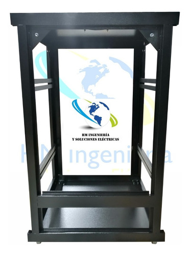 Imagen 3 de 10 de Gabinete Rack De Piso De 120cm Alto 23 Ur Puerta Punzonada