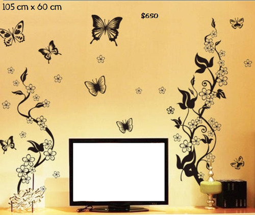 Pegotin Vinilo De Pared Enredadera Con Mariposas