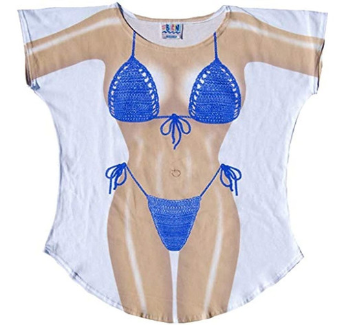 Camiseta De Mujer Ocean Macrame Bikini Cover-up Talla M  L 