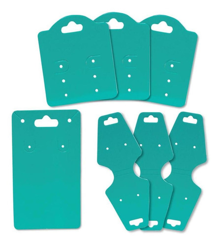 Kit Cartelas Para Bijuterias 3 Modelos Diferentes 1500 Unid. Cor Verde Tiffany