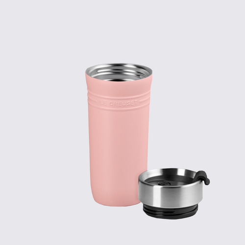Caneca Térmica On The Go Le Creuset Shell Pink 350 Ml Cor Rosa