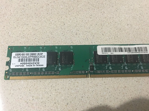 Memoria Ram Para Pc Ddr2- 800 Mhz 1gb (Usado)