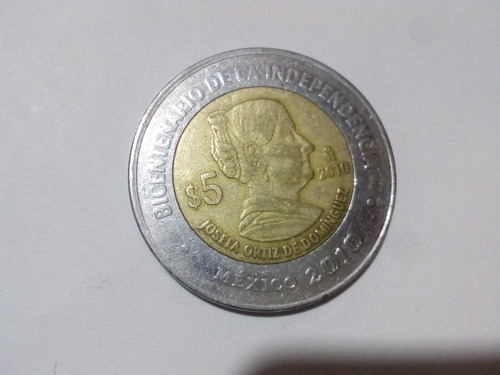 Moneda De 5 Pesos Conmemorativa, Josefa Ortiz De Domínguez