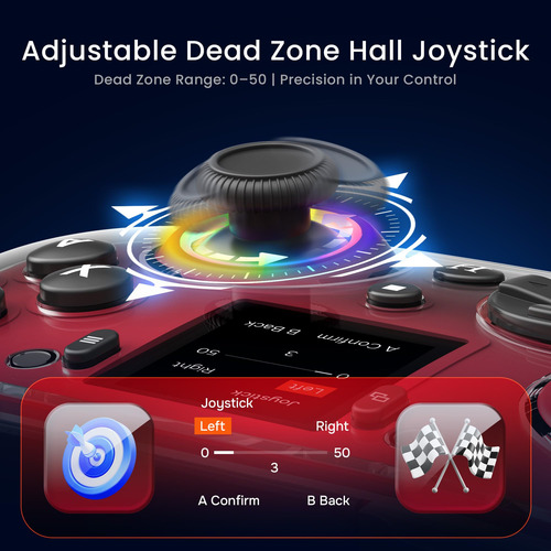 Wireless Gaming Controller Gusgu G7 W/ Interactive Screen