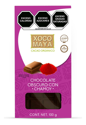 Barra De Chocolate Oscuro Con Chamoy Xoco Maya