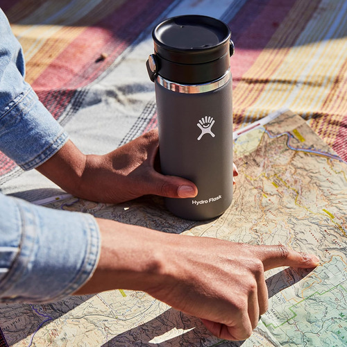 Botella Termica Hydro Flask 473ml/16oz Termo Wide Mouth Tapa Flex Sip Lid Café Bebidas Frío/Caliente Portátil