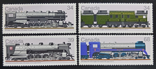 Canadá Trenes, Serie Yv 978-981 Locomotoras 1985 Mint L18900
