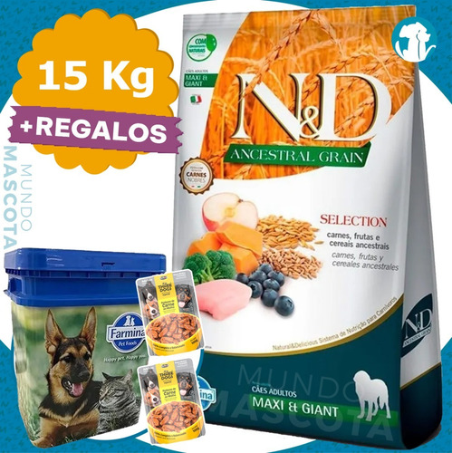 Farmina N&d Ancestral Grain Perro Adulto Maxi 15 Kg