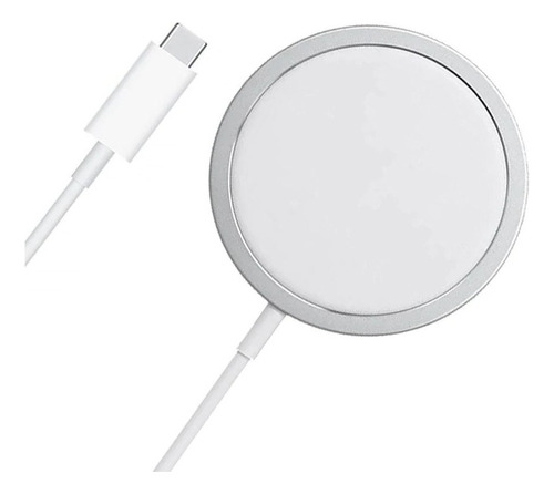 Cargador Inalambrico Magnetico Imantado Para iPhone 12 13 14 Color Blanco