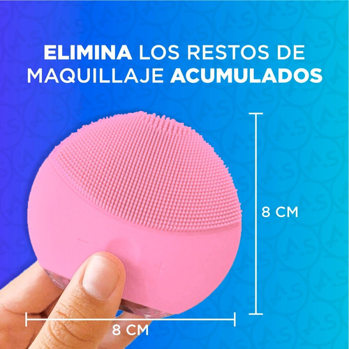 Imagen 6 de 10 de Limpiador Facial Eléctrico Cepillo Masajeador Rostro Maquina