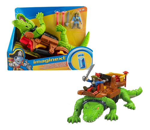 Fisher Price Imaginext Walking Croc & Pirate Hook Cocodrilo