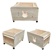 Comprar Cajon Baul Juguetero Repisa Montessori Con Ruedas 
