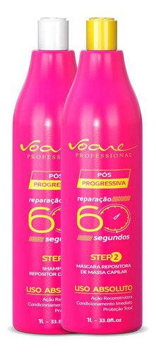 Kit Progressiva Recuperação 60 Segundos Shampoo Sem Sal