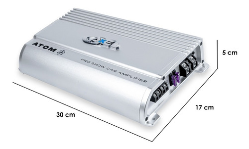 Imagen 4 de 4 de Amplificador Auto Clase D 2500w Max Atom Mini Axel Steelpro