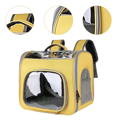Mochila Para Gatos, Bolsa De Transporte Para Amarillo