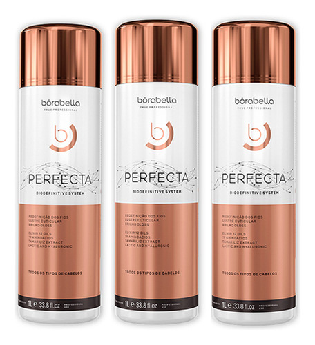 Kit 03 Progressiva Perfecta Biodefinitive Borabella 1l